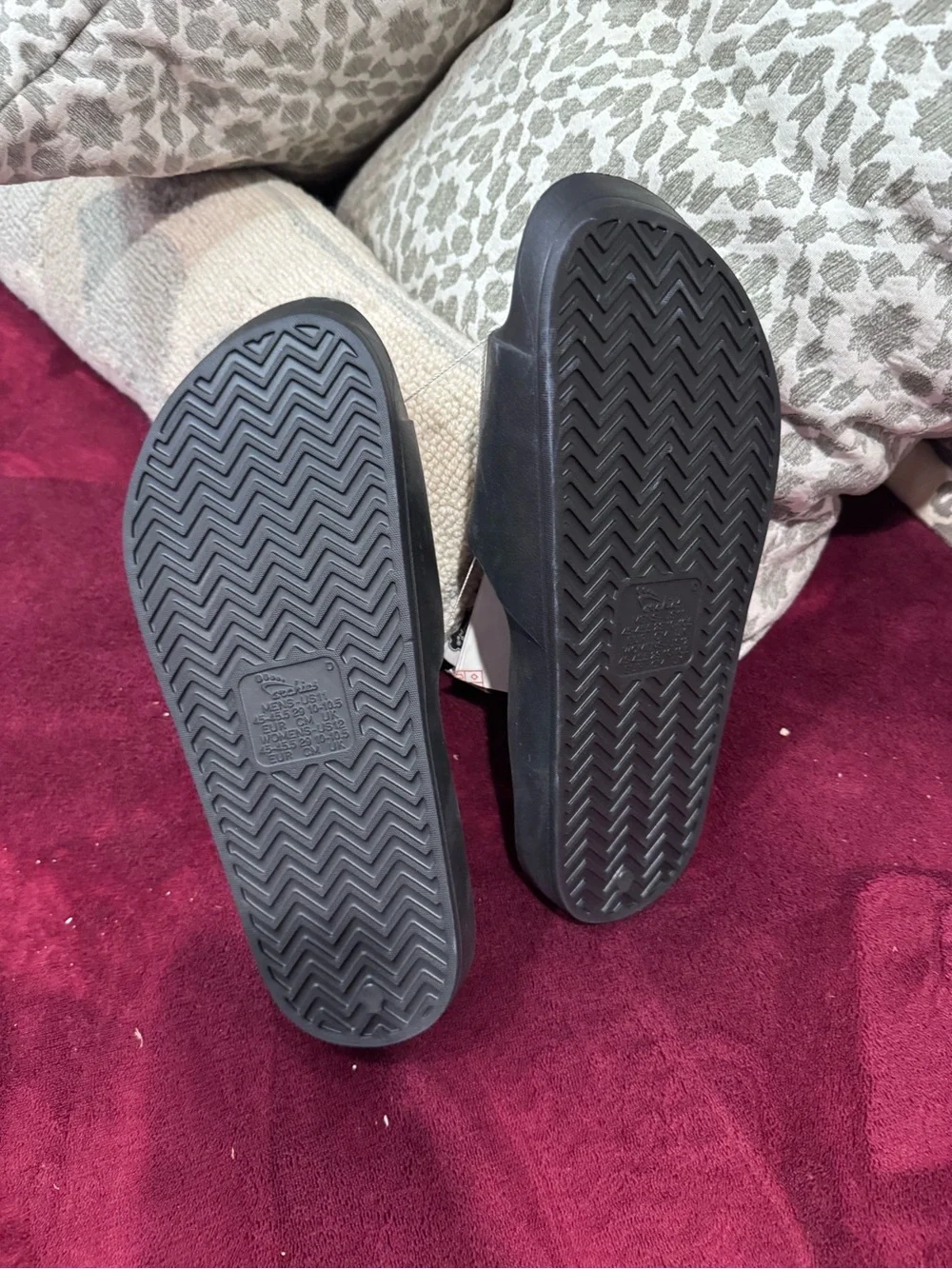 Archies Unisex Black Arch Support Slides